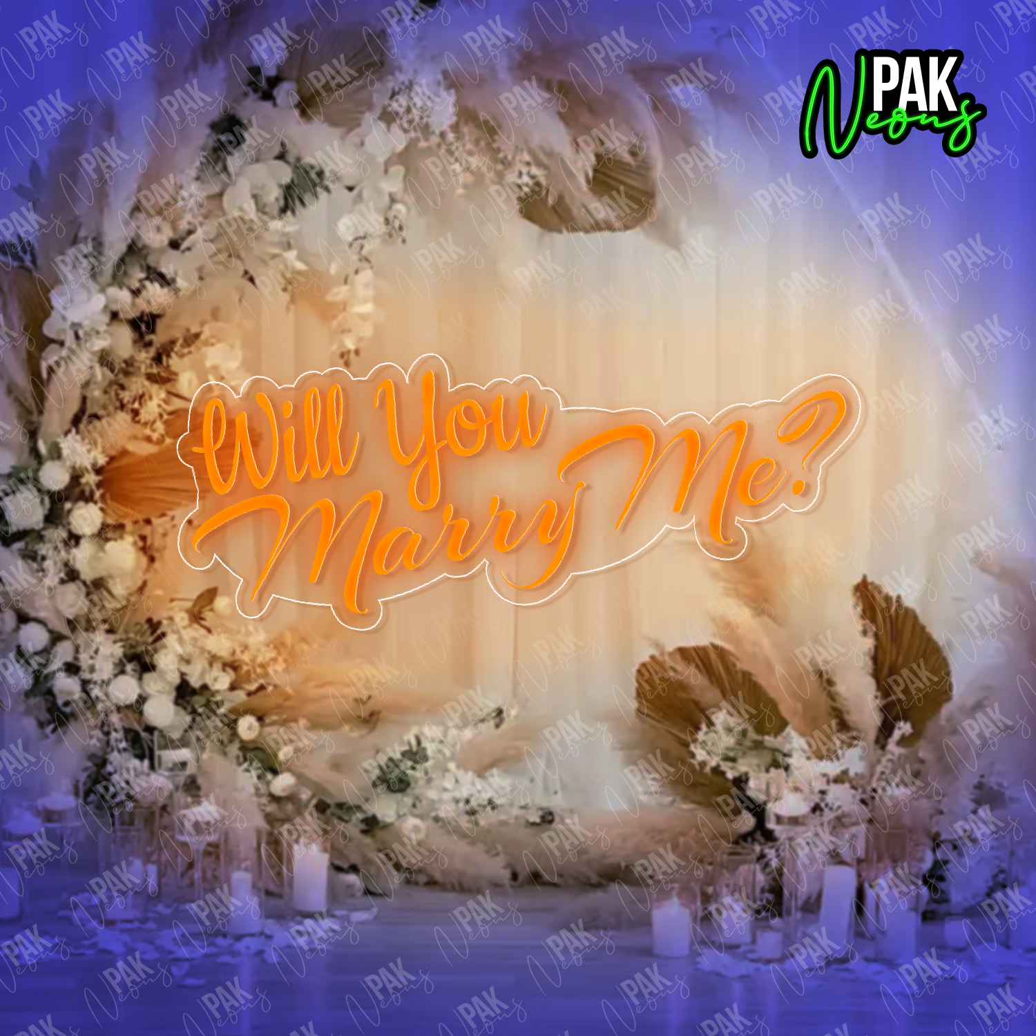 Insegna al Neon LED Will You Marry Me? Luci Al